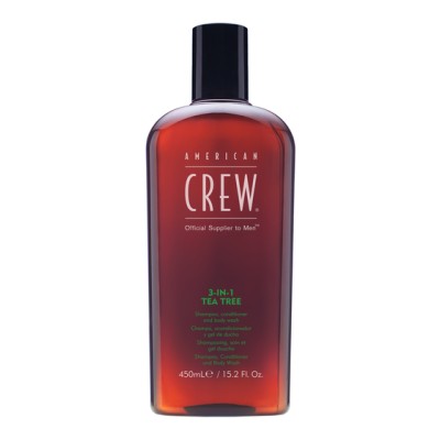 American Crew Classic 3w1 szampon odżywka i żel pod prysznic o zapachu drzewa herbacianego 450 ml
