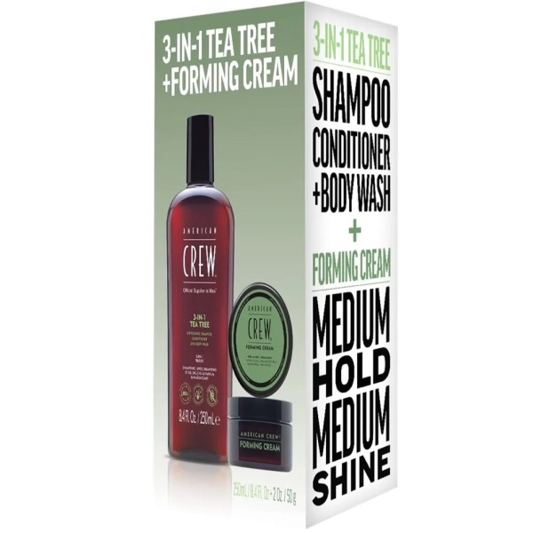 American Crew 3-IN-1 Tea Tree & Forming Cream  Holiday Duo Set