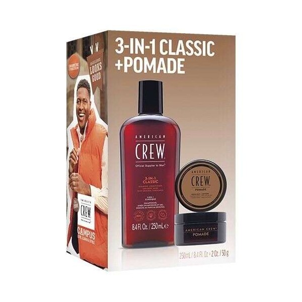 American Crew 3-IN-1 Classic & Pomade Holiday Duo Set
