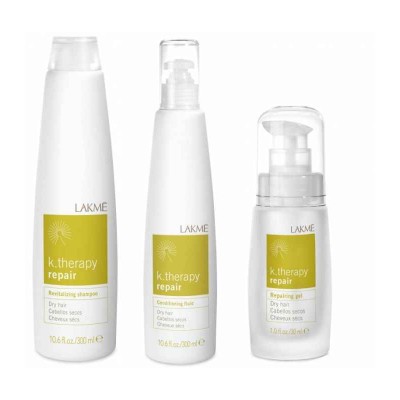 Lakme Zestaw regenerujący, szampon 300 ml+fluid 300 ml+ żel 30 ml