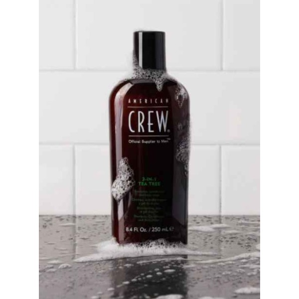 American Crew 3-in-1 Tea Tree 250 ml - szampon, żel pod prysznic i odżywka w jednym