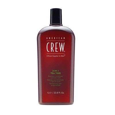 American Crew 3-in-1 Tea Tree 1000 ml - szampon, żel pod prysznic i odżywka w jednym