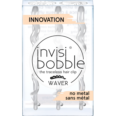 Invisibobble Waver Crystal Clear spinki do włosów 3 szt.