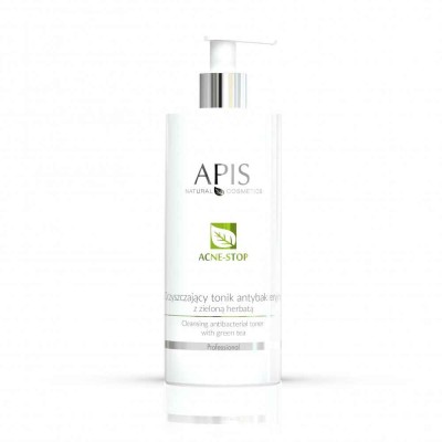 Apis Acne Stop oczyszczający tonik antybakteryjny z zieloną herbatą 500ml
