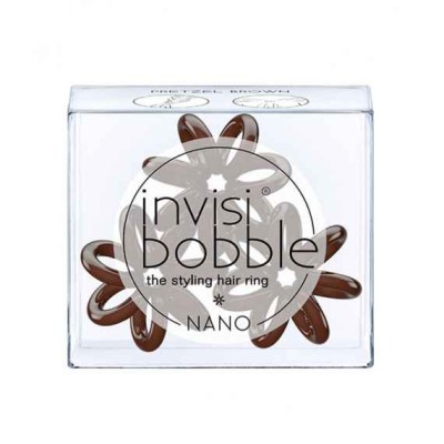 Invisibobble NANO Pretzel Brown gumki do włosów 3szt./opak.