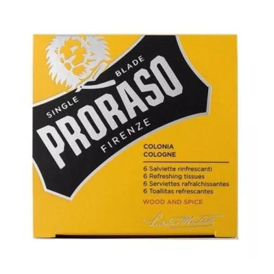 Proraso Yellow Wood and Spice Tissues odświeżające chusteczki 6szt.