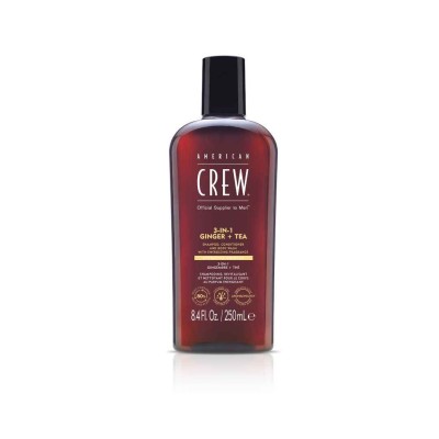 American Crew 3-in-1  Szampon, żel pod prysznic i odżywka w jednym GINGER+ TEA  250ml 
 
