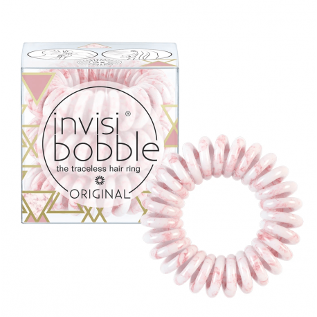 InvisiBobble Traceless Hair Ring Marble Pinkerbell gumki do włosów 3 szt.