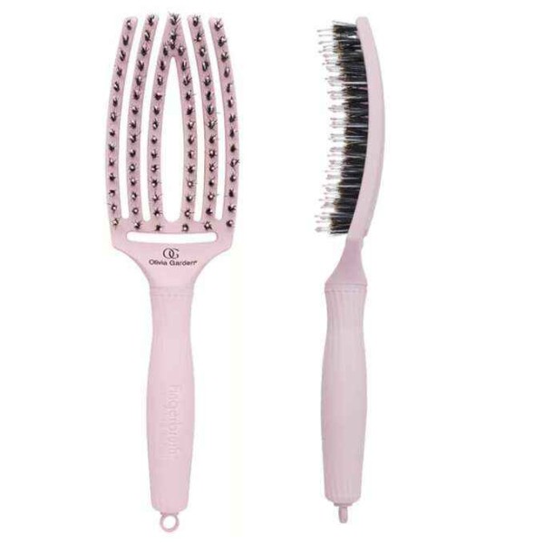 Szczotka Olivia Garden Fingerbrush Combo Pastel Pink Medium