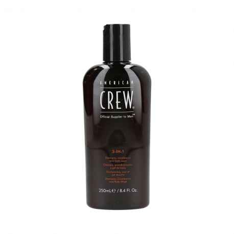 American Crew 3-in-1 250ml - szampon, żel pod prysznic i odżywka w jednym