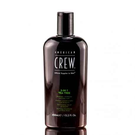 American Crew 3-in-1 Tea Tree 450 ml - szampon, żel pod prysznic i odżywka w jednym