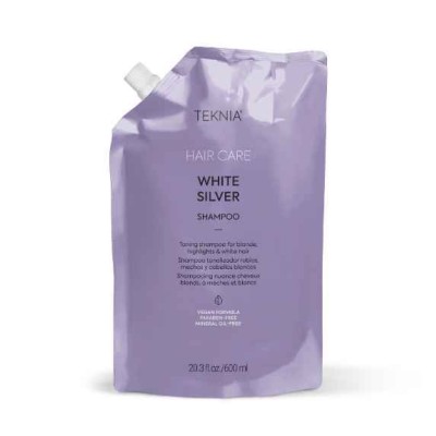 Lakme Teknia WHITE SILVER Szampon do wł.siwych i blond REFILL 600ml