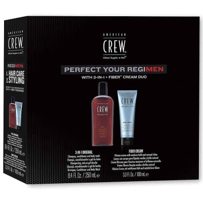 American Crew zestaw DUO Regimen 3-in1/Fiber Cream 100ml
